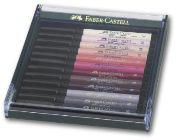 Faber Castell Pitt Artist Brush Pen - Set of 12 Skin Tones / Portrait