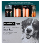 General Pencil #20 Classic Drawing & Sketching Kit, 22 Pieces