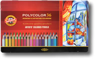 Koh I Noor 3800  Polycolor Colour Pencils Tin of 72
