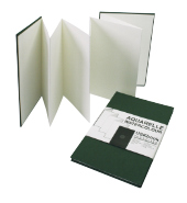Sennelier Green Linen concertina URBAN sketchbook 16 x 24 cm 300gsm 100% Cotton Cold Pressed