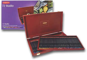Derwent Studio Colour Pencil Wooden Presentation Box of 72