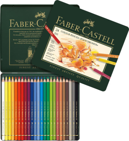 Faber Castell Polychromos Colour Pencils Tin 24