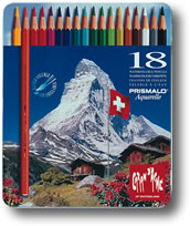Caran D'Ache Prismalo Watersoluble Colour Pencils Tin of 18