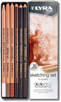 Lyra Rembrandt Sketching Set - Tin 6 - L2041060 - Pencils4artists