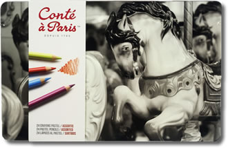 Conte Pastel Pencils Tin 24