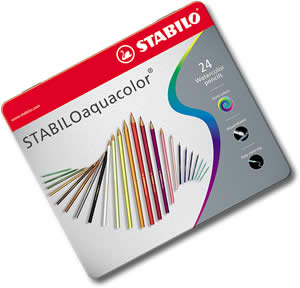 Stabilo Aquacolor Watercolor Pencils Tin of 24