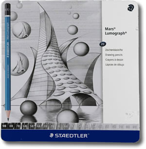 Staedtler Mars Lumograph Graphite Pencils - Tin of 24