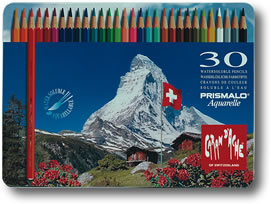 Caran D'Ache Prismalo Watersoluble Colour Pencils Tin of 30